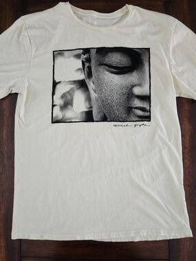 Spiritual Gangster Men's Cream Graphic Buddha T-Shirt Large